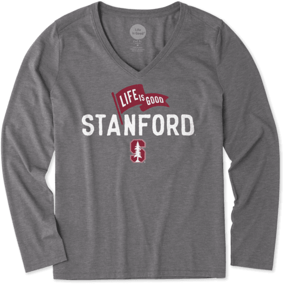 Women's Stanford Pennant Long Sleeve Cool - University Of Oklahoma Women's Shirt (570x570), Png Download