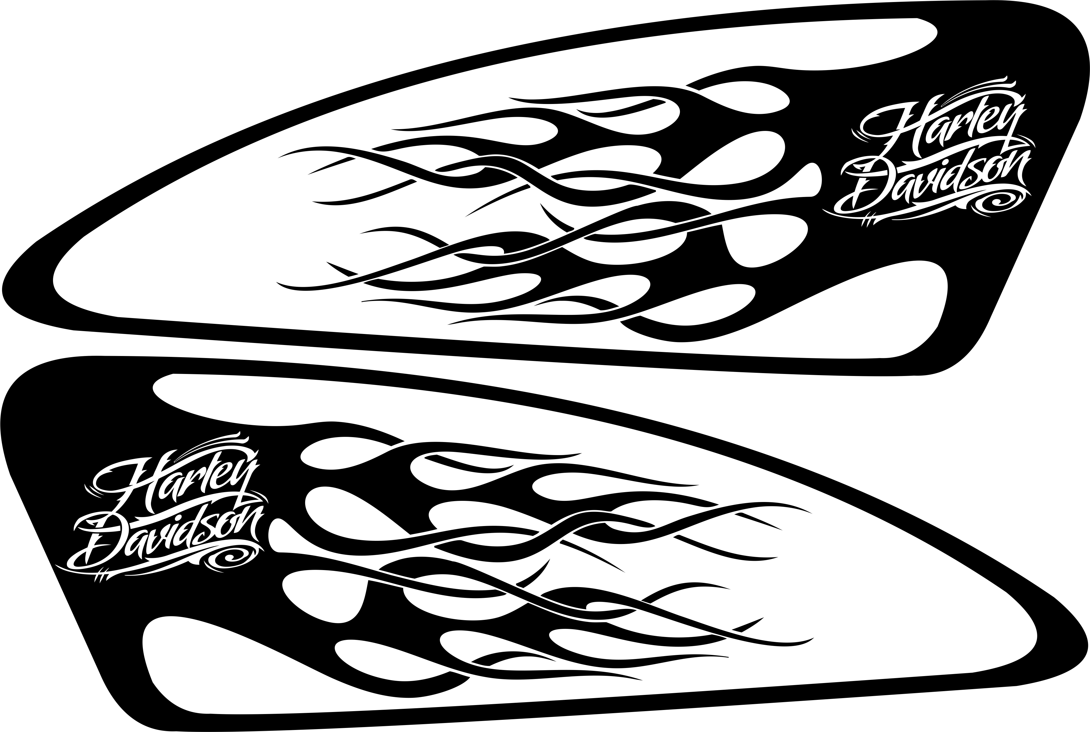 Harley Decals Airbrush Gas Tank Stencils Vinyl - Painting (3761x2527), Png Download