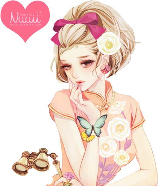 Render 90 Cute Girl By Nuuii-d84y7in - Anime China Girl Render (600x617), Png Download