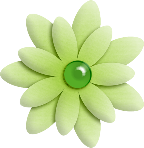 Kmill Smflower-2 - Flores En Verde Png (488x500), Png Download