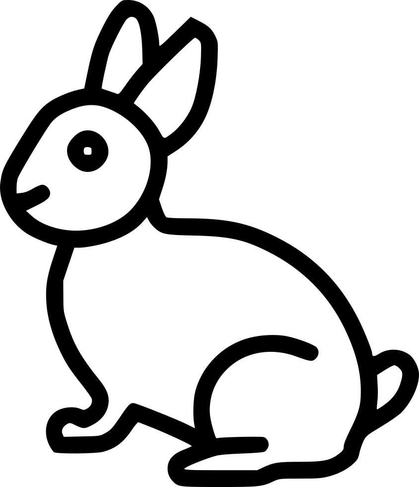 Bunny Rabbit Cute Happy Animal Comments - Scalable Vector Graphics (844x980), Png Download