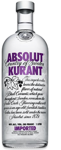Absolut Kurant Flavoured Vodka (265x500), Png Download