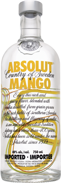 Absolut Mango - Absolut Company Absolut Peppar 1l (250x601), Png Download