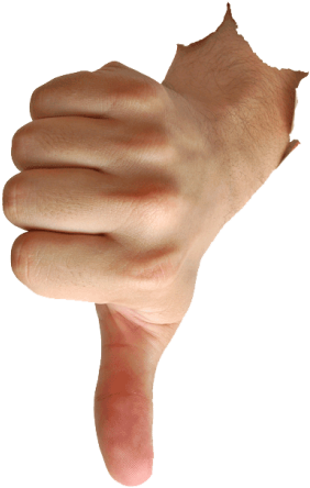 Picture - Thumb Down Transparent (310x487), Png Download