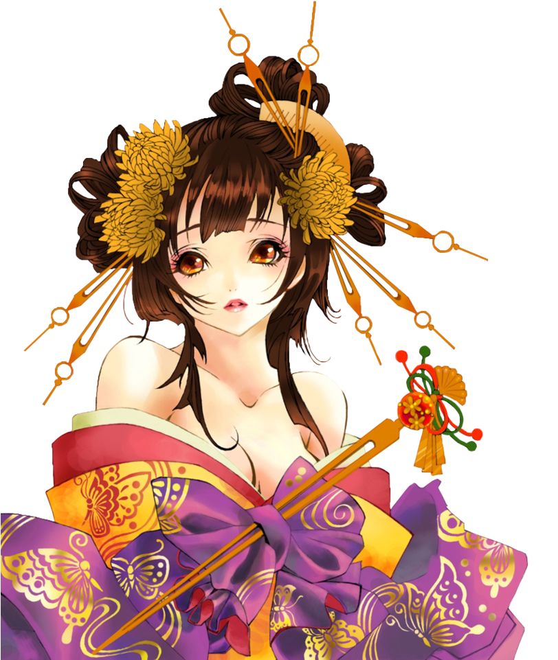 Geisha Png File - Geisha Anime Png (811x986), Png Download