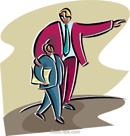 Man Pointing The Way To An Associate Royalty Free Vector - Define Mentor (459x480), Png Download