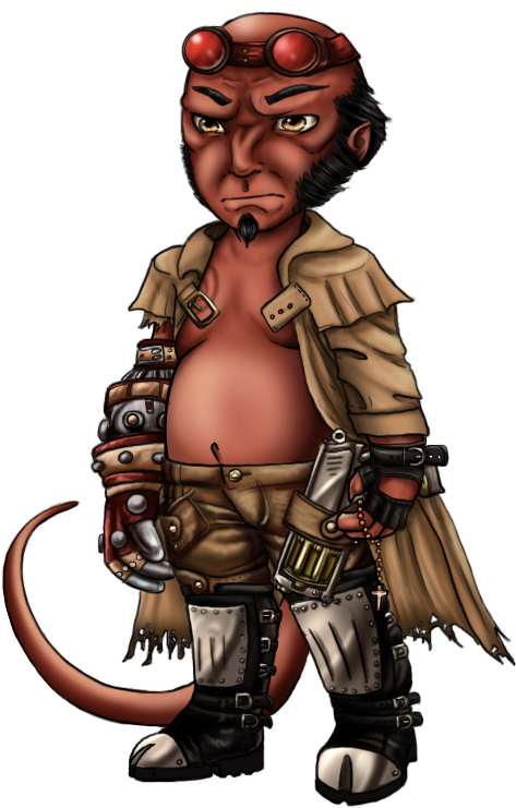 Hellboy - Parintins Folklore Festival (576x864), Png Download