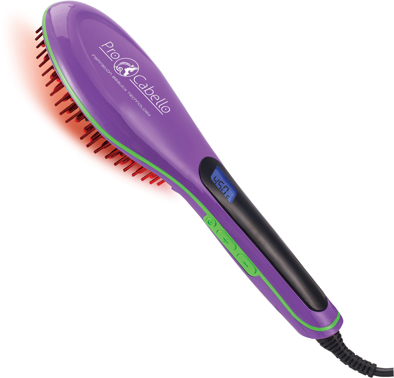 Procabello Luxury 5500 Soft Touch Electric Hair Brush - Procabello Hair Straightening Brush - Heated Ceramic (1500x1500), Png Download