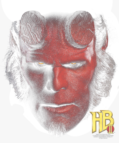 Hellboy Hellboy Head Pullover Hoodie - Hoodie (400x481), Png Download