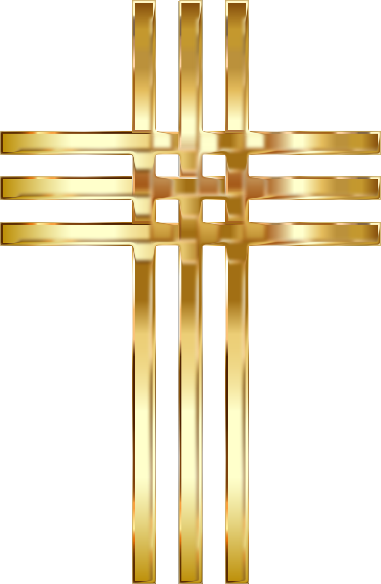 Big Image - Golden Cross No Background (1448x2218), Png Download