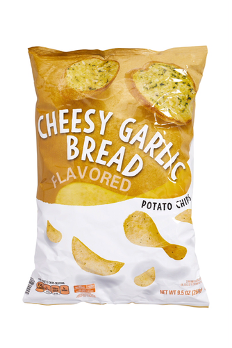 Cheesy Garlic Bread Potato Chips - Potato Chip (500x500), Png Download