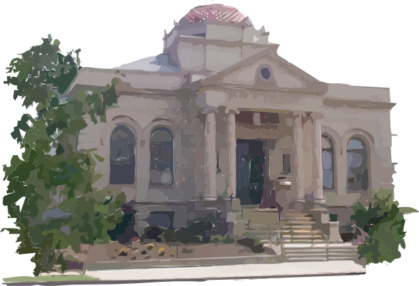 Carnegie Library Building Svg Clip Arts 600 X 409 Px (600x409), Png Download