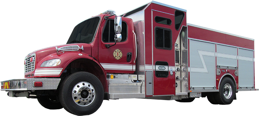 Commercial Top-mount Enclosed Pumper - Fire Apparatus (1000x500), Png Download
