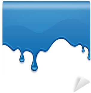 Wall Mural • Pixers® • We Live To Change - Blue Drips (400x400), Png Download