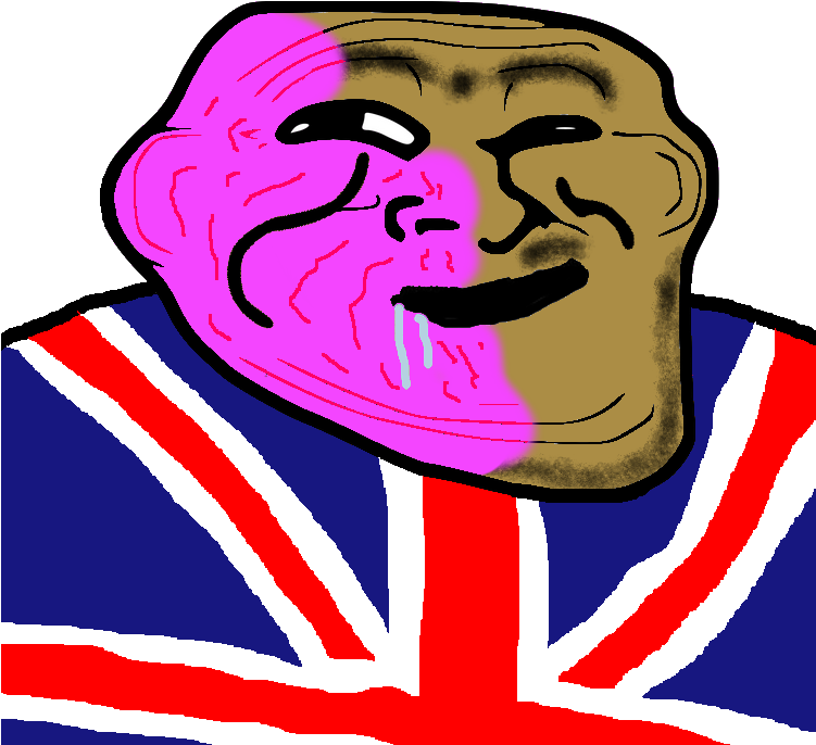 106kib, 750x750, Brit Trollface - Gay Troll Face (750x750), Png Download