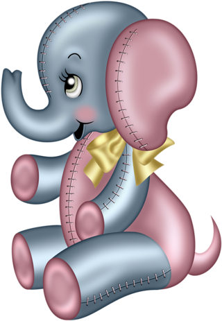 Pps Plushy Elephant - Illustration (351x500), Png Download