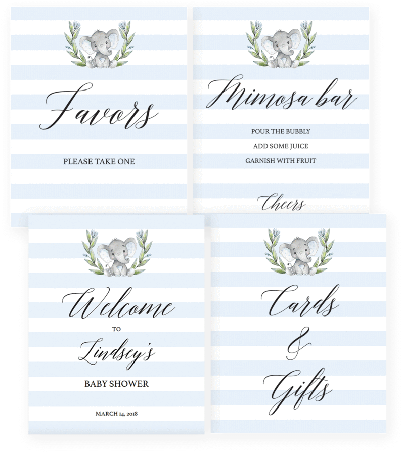 Printable Baby Boy Shower Decor Package By Littlesizzle - Baby Shower (819x1024), Png Download