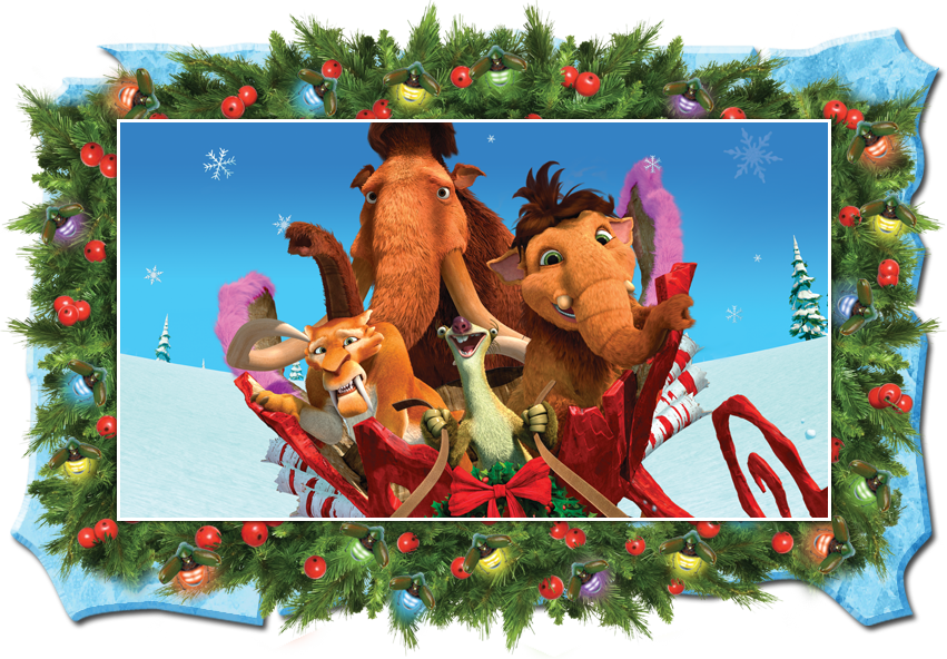 Ice Age A Mammoth Christmas Sid Diego (851x592), Png Download