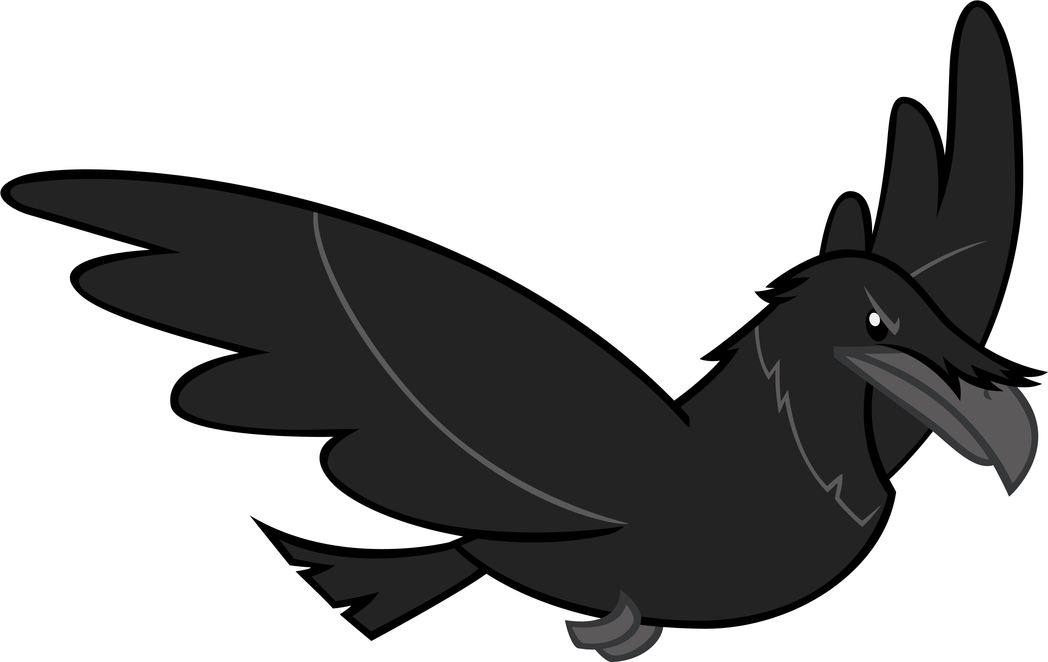 Andoanimalia, Bird, Flying, Ghastly Gorge, Raven , - Cartoon (1280x809), Png Download