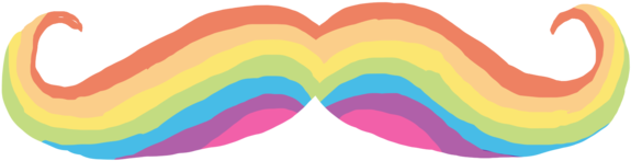 Rainbow Mustache Sweet Girls, Moustache, Everything - Mustache Rainbow (600x700), Png Download