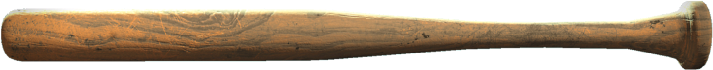 Baseball Bat - Old Baseball Bat Png (1472x529), Png Download