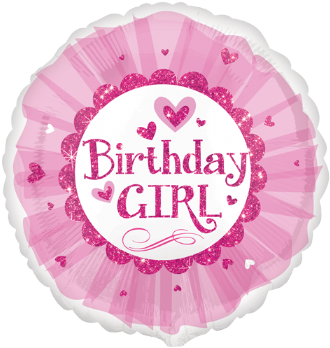 18 Birthday Girl Pink Sparkle Tutu - Pink Balloons Birthday Girl (350x350), Png Download