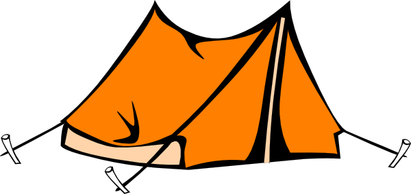 Campfire Clipart Camp Fire Image 2 - Tent Clip Art (600x284), Png Download