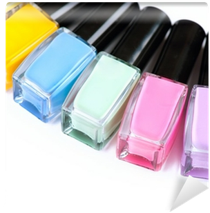 Colorful Nail Polish Bottles Wall Mural • Pixers® • - Manicure (400x400), Png Download