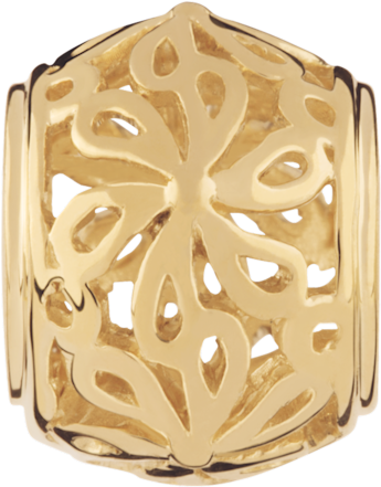 10ct Yellow Gold Filigree Flower Charm By Emma & Roe - Ring (600x600), Png Download