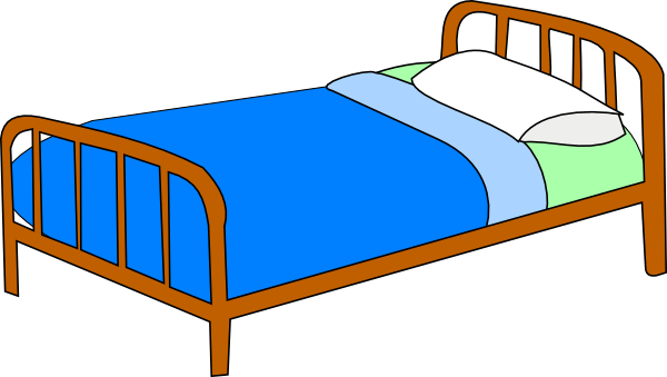 Bed Side View Clipart - Bed (600x339), Png Download