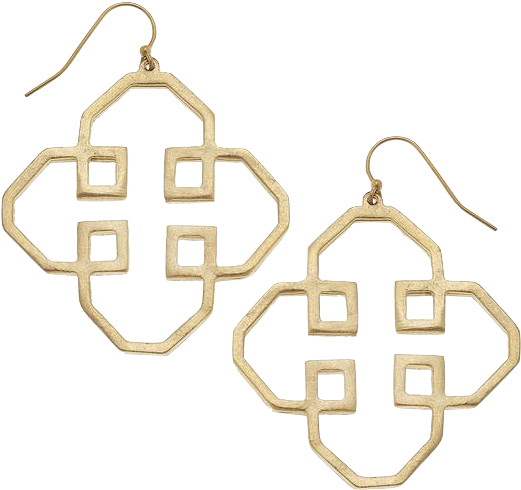 Susan Shaw Handcast Gold Filigree Cut Out Earrings - Merki Sveitarfélaga (480x480), Png Download