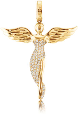 Engelsrufer Pendant Angel Zirconia Gold Plated - Engelsrufer Erp-angel-r Damen Anhänger Engel Sterling-silber (600x600), Png Download