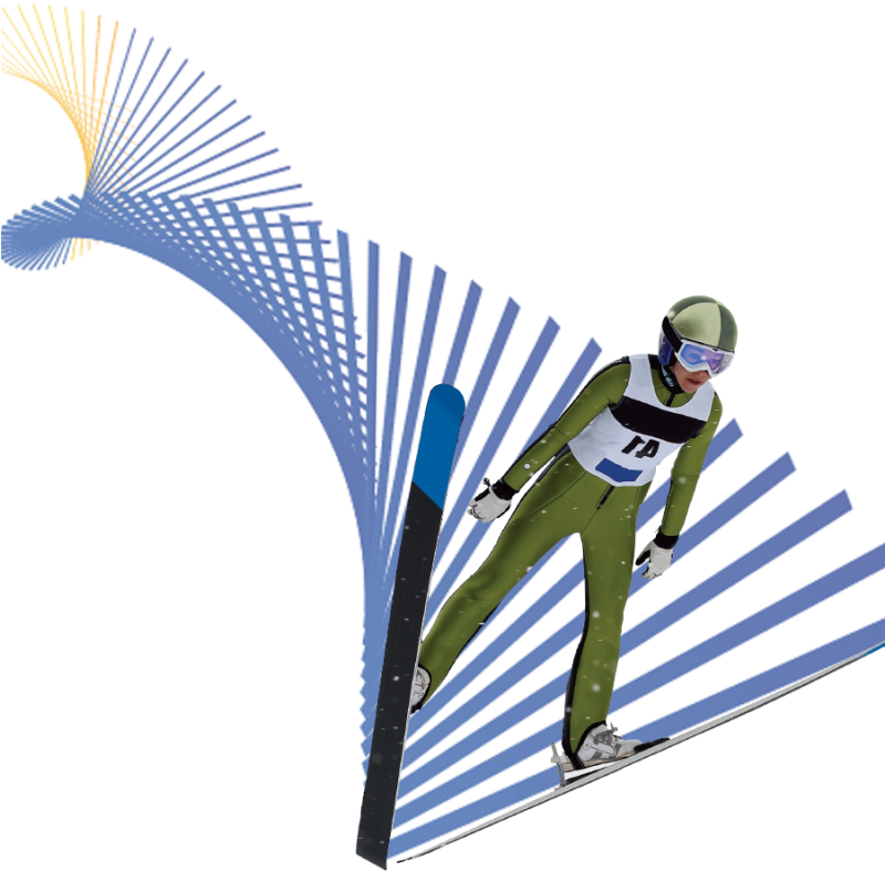 Visa Skier - Nordic Combined (799x797), Png Download