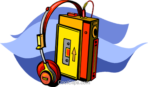 Walkman Royalty Free Vector Clip Art Illustration - Walkman Clipart (480x285), Png Download