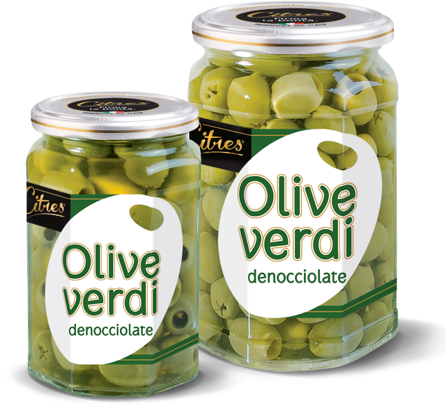 Pitted Green Olives - Citres Olive Giganti Verdi - Gr.540 (640x640), Png Download