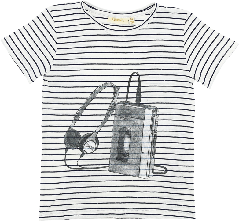 Soft Gallery Bass T-shirt Walkman - Cdg Long Sleeve Striped Black (960x720), Png Download