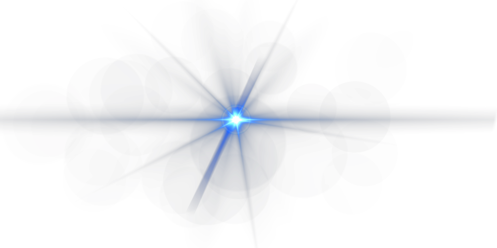 Lensflare Sticker - Blue (1739x869), Png Download