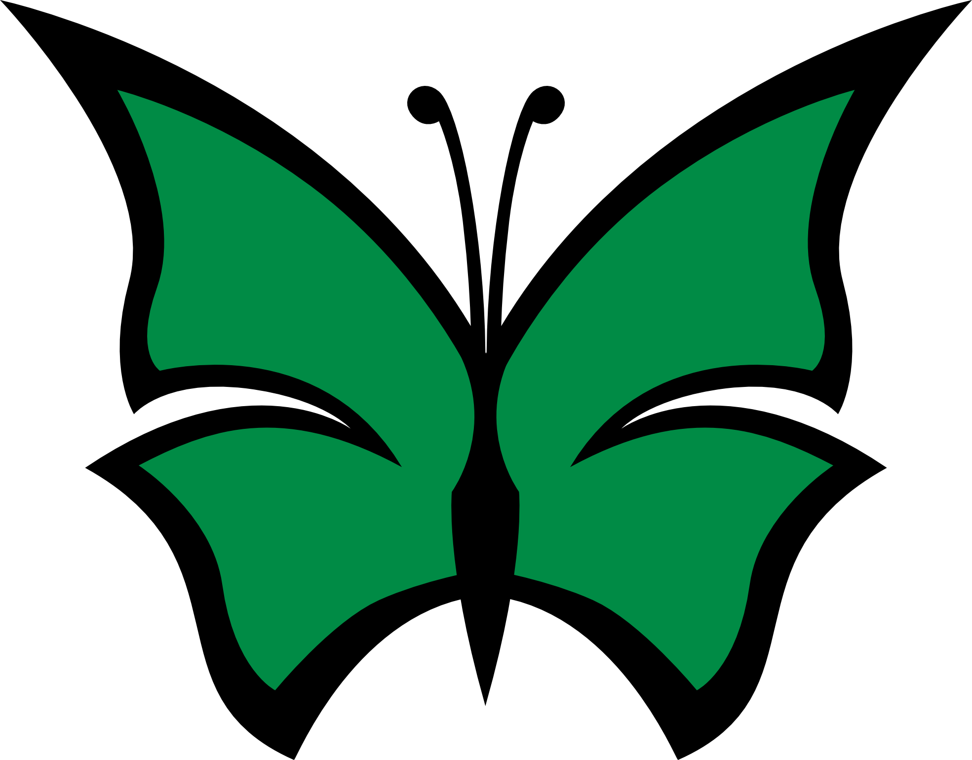 Butterfly 23 Color Colour Spring Green 4 Peace Xochi - Butterfly Clip Art All Colors (1969x1540), Png Download