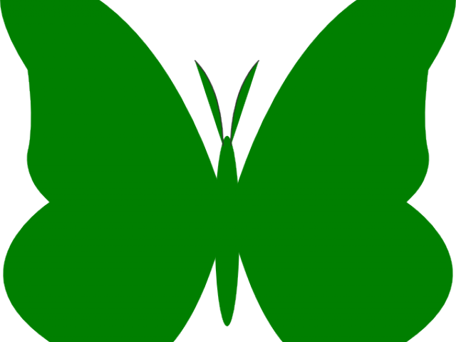 Green Butterfly Clipart - Green (640x480), Png Download