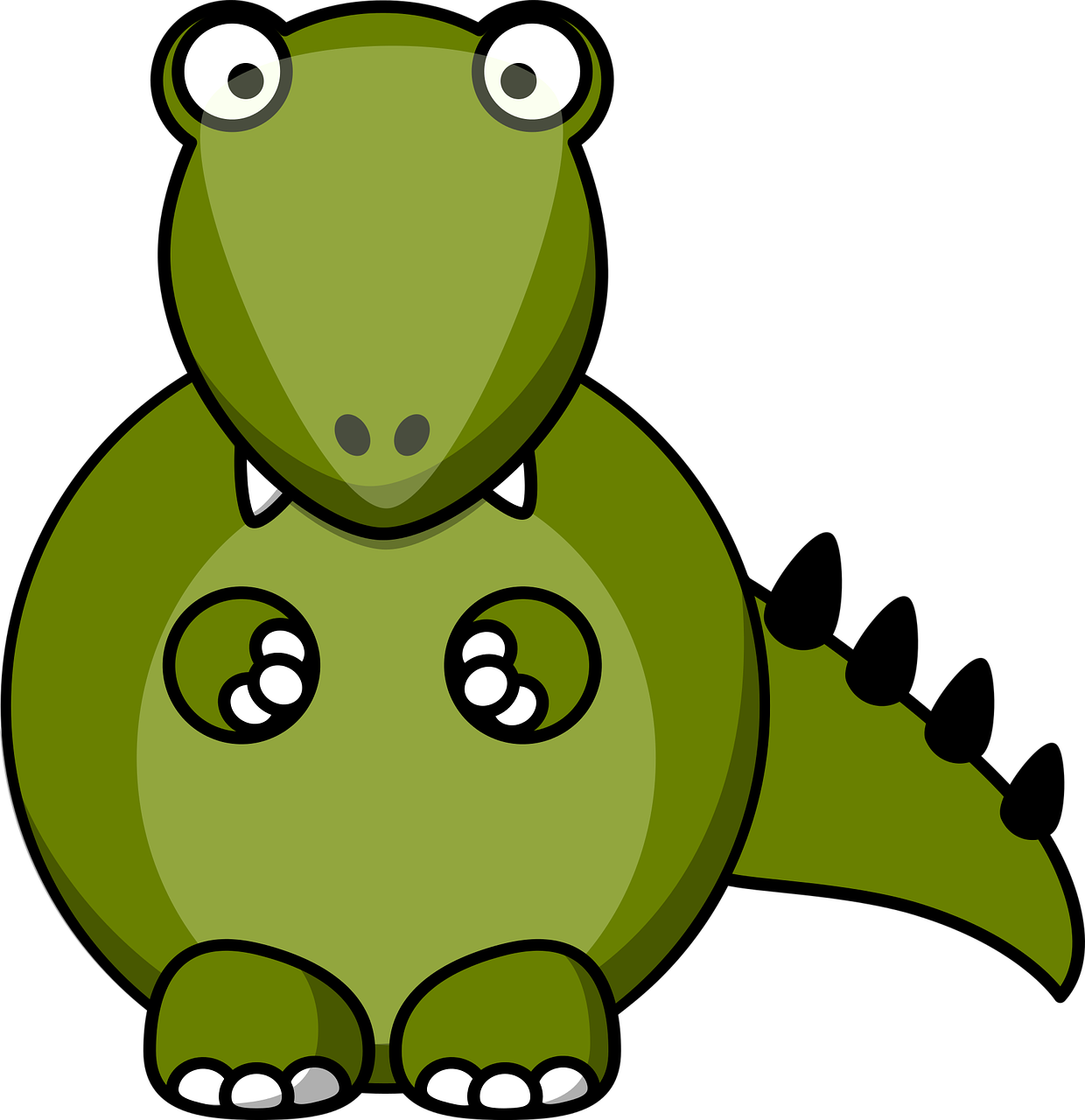 Cute Dragon - Cartoon Tyrannosaurus Rex Dinosaur Shower Curtain (1240x1280), Png Download