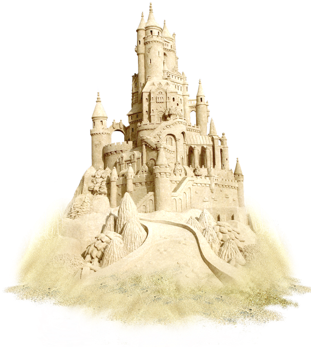 Sand Clipart Sand Sculpture - Transparent Sand Castle Png (624x703), Png Download