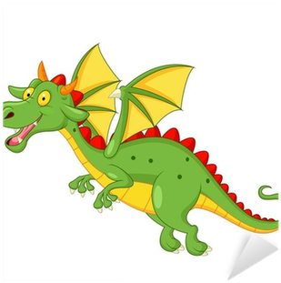 Cartoon Dragon Flying Clipart (400x400), Png Download