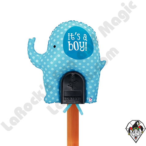 Welcome Home Baby - It's A Boy Blue Elephant Mailbox (480x480), Png Download