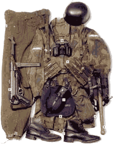 German Paratroopers Were Equipped Much The Same As - German Paratroopers Crete (400x500), Png Download