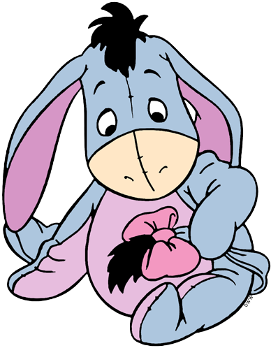 Baby Pooh Clip Art Disney Clip Art Galore - Baby Eeyore From Winnie The Pooh (388x498), Png Download