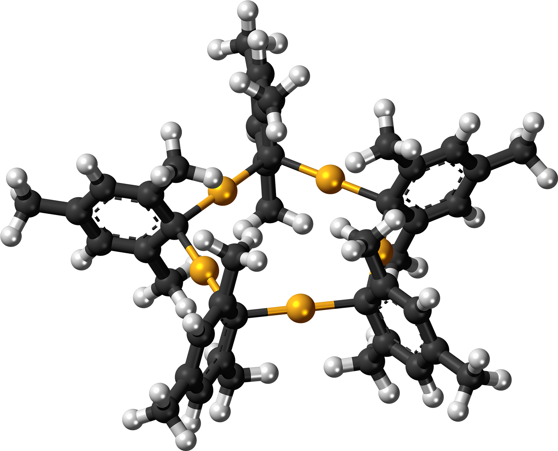 Gold Complex Ball - (2,4,6-trimethylphenyl)gold (2000x1645), Png Download