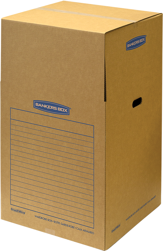 Smoothmove™ Classic Moving Boxes, Medium 77172 - Bankers Box Smoothmove Wardrobe Moving Boxes, 20 Inch (908x852), Png Download