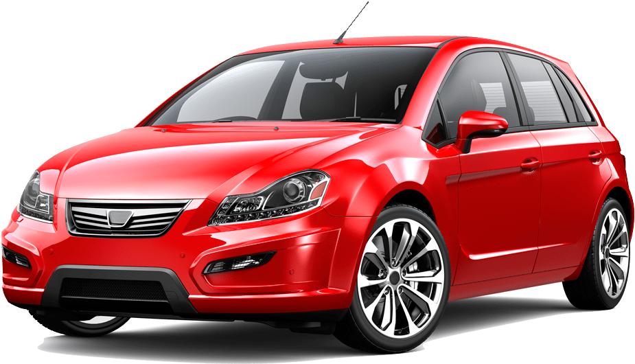 Compact Red Car - Ford Fiesta St Png (1100x624), Png Download