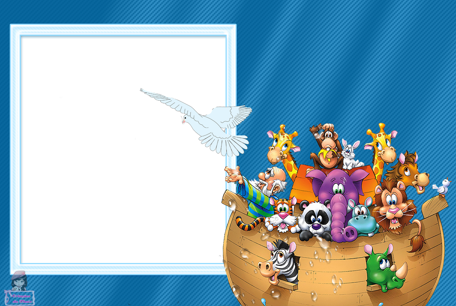 3 Lindas Molduras No Tema Arca De Noé, Em Png Para - El Arca De Noé: La Historia Se Repite, Sólo La Gente (1600x1074), Png Download