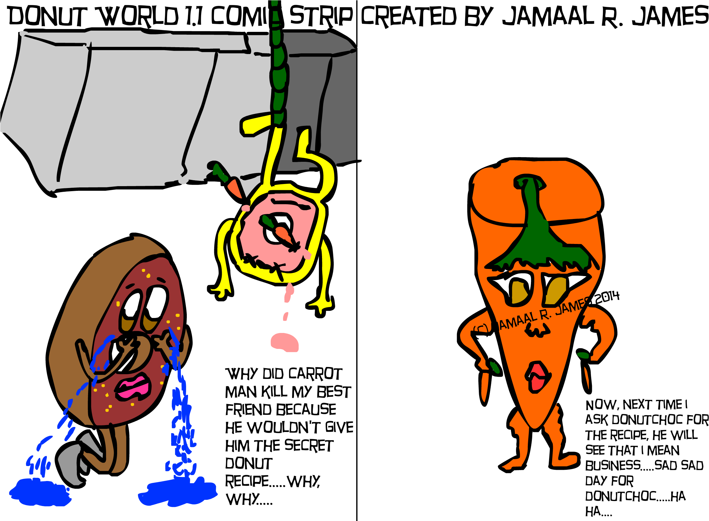 Donut World - Cartoon (2292x1667), Png Download